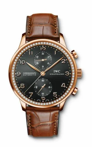 IWC Portuguese Chrono-Automatic Rose Gold / 80 Diamond IW3714-70 (3714-70, IW371470)